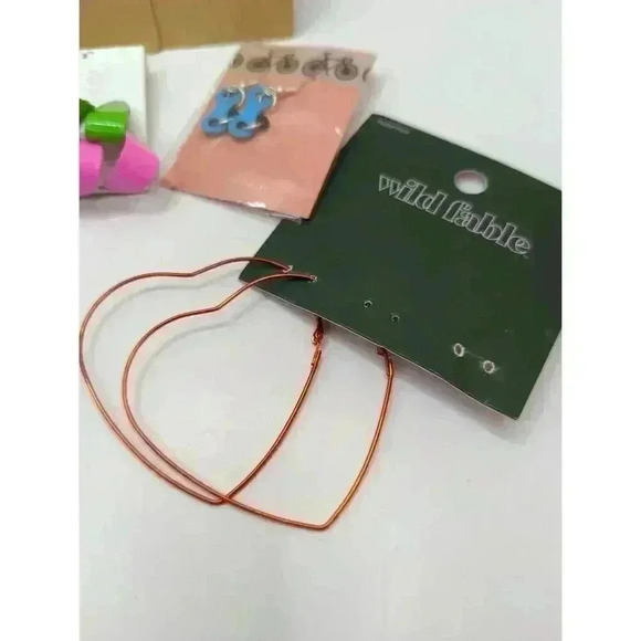 Fun Colorful Earrings 14 Pair Various Styles Mixed Materials Womens Jewelry Lot - Picture 3 of 8